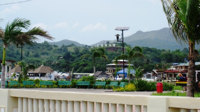 Hollywood style Coron sign as seen from Lualhati park (Baywalk)